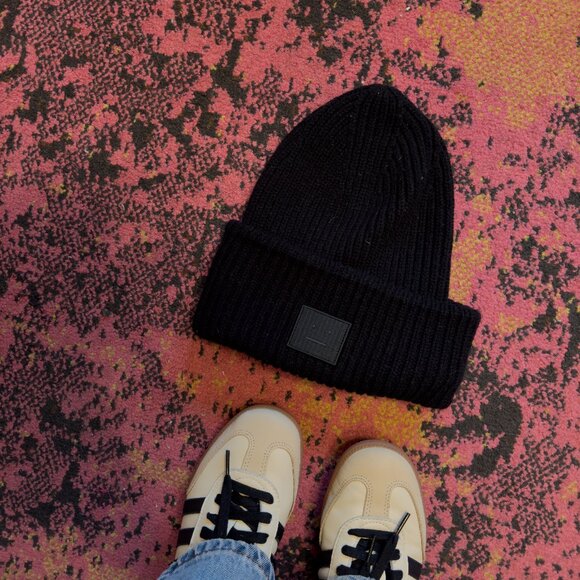 ACNE STUDIOS FACE LOGO BEANIE - Picture 1 of 4
